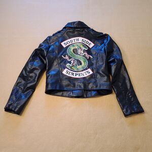 Riverdale South Side Serpents Size Small  Faux Leather Biker Jacket